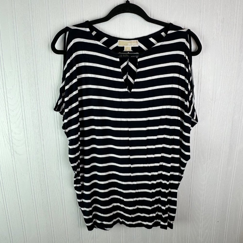 MICHAEL Michael Kors‎ Black and White stripe top size Medium
